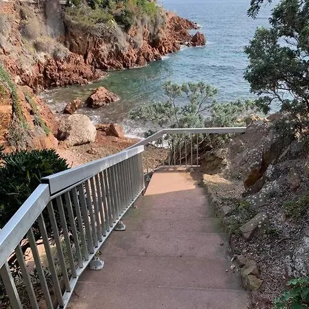 公寓 Et Son Rooftop Panoramique Prive, Antheor, Raphael, Et Gare A Pieds *